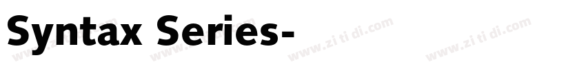 Syntax Series字体转换